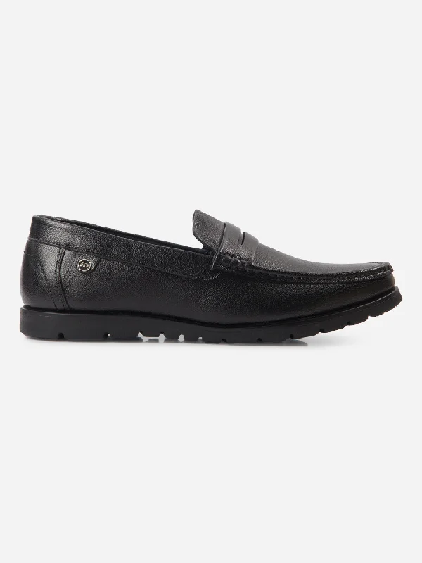 Men's Black Moc Toe Loafer (ID1174)