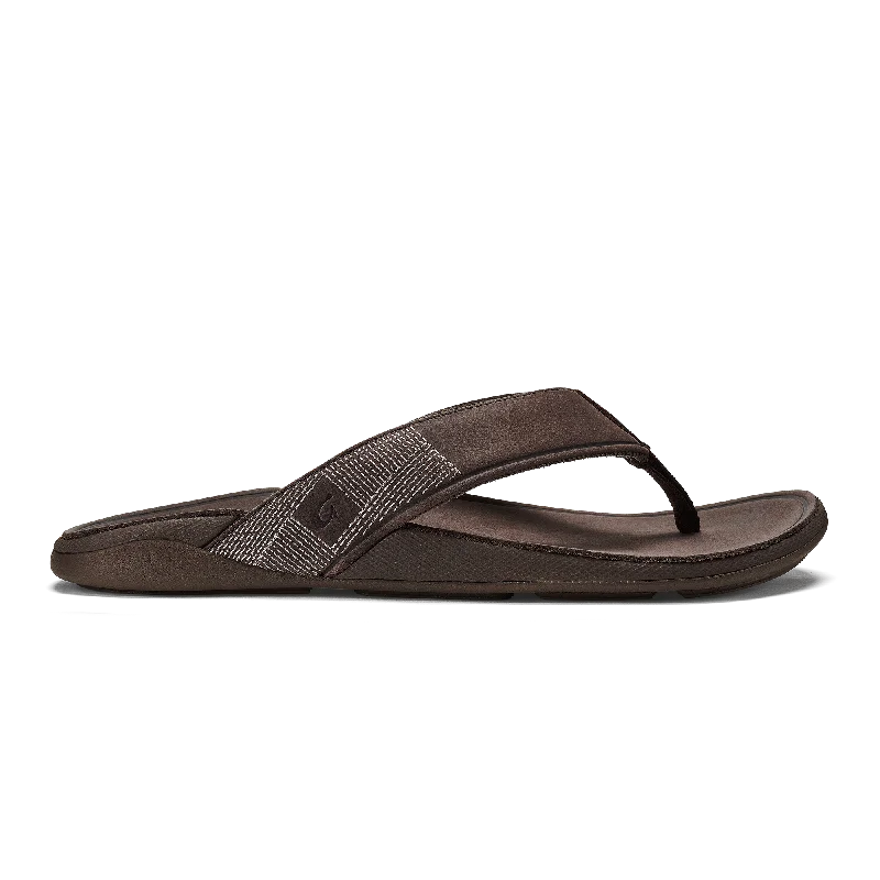 Flip - flop style men's sandals for beach wearTuahine - Dark Wood