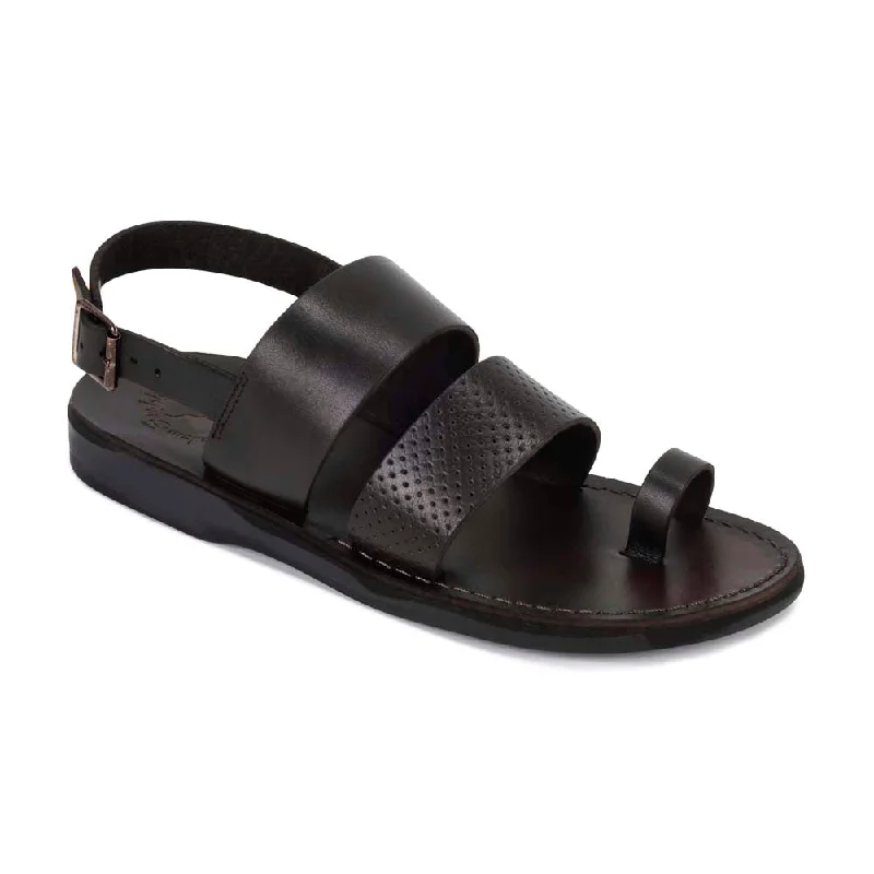 Men's sandals with a cushioned footbedSimon - Leather Buckle Sandal | Brown