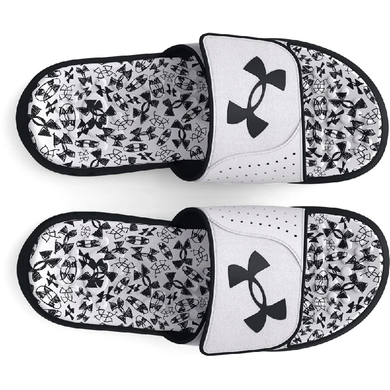 Men's sandals in a neutral color like black or brownBoys' Under Armour Ignite 7 Graphic Slide Sandals