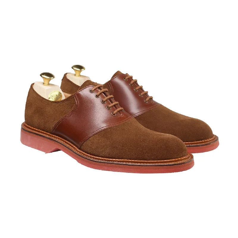 Men's Oxford shoes with a double - buckle strapPenn Snuff Suede & Bracken Calf