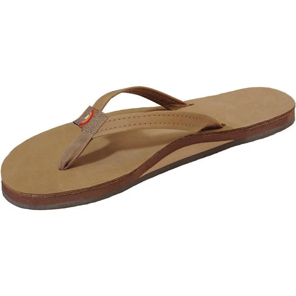 Men's sandals in a neutral color like black or brownWomen's Premier Leather Narrow Strap Sandal