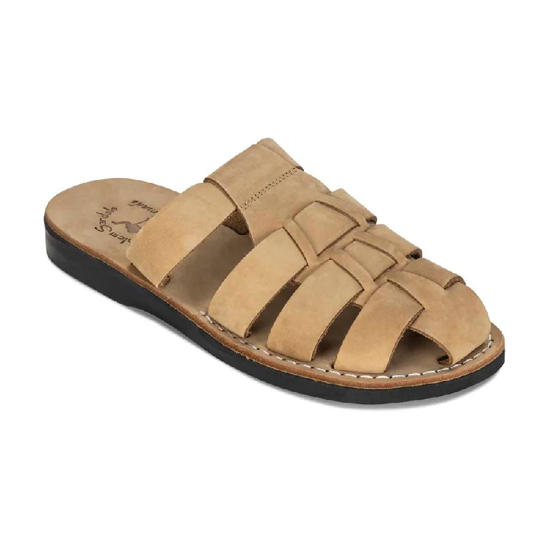 Men's sandals with a leather lining for comfortMichael Slide - Leather Pacific Slide Sandal | Yellow Nubuck