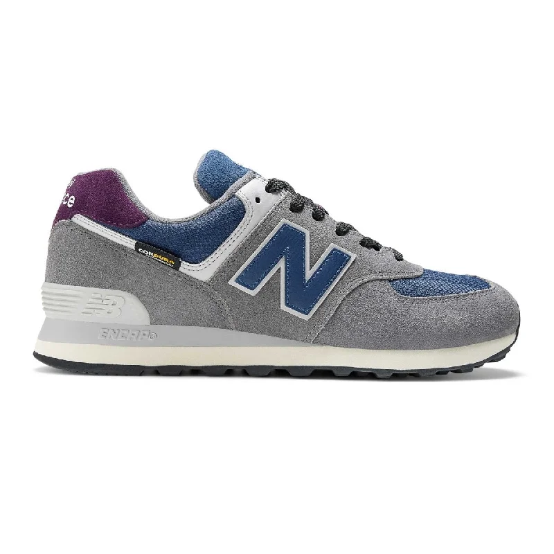 Men's Oxfords with a perforated leather strap for ventilationNew Balance Men's U574KGN Grey/Navy