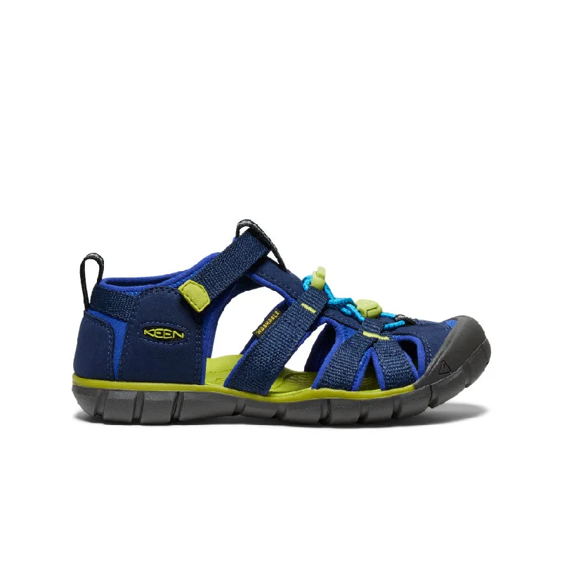 Men's sandals with a contrast stitching detailBig Kids' Seacamp II CNX  |  Naval Academy/Chartreuse