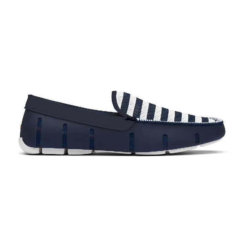 Men's sandals with a shock - absorbing insoleStriped Venetian Loafer (Navy + White)