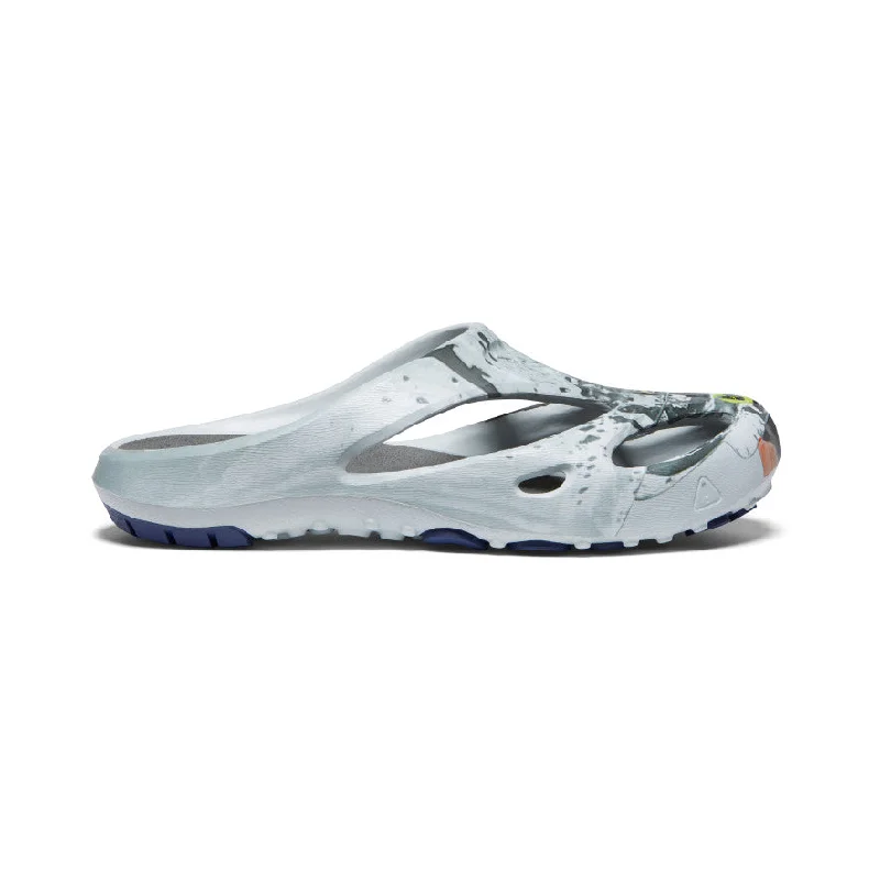 Men's sandals with a padded heelMen's Shanti Arts Clog x PG&AK  |  Silver Birch/Blue Depths