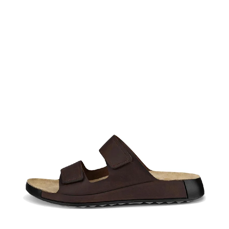 Flip - flop style men's sandals for beach wearEcco Men's Cozmo Slide Sandal in Potting Soil Brown