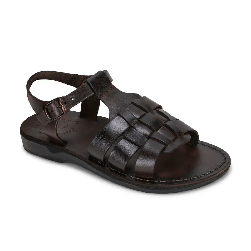 Men's sandals with a leather lining for comfortMikayla - Open Toe Fisherman-Style Sandal | Brown