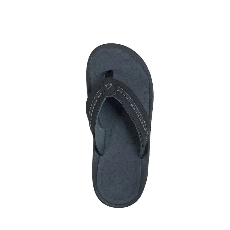 Waterproof men's sandals for water activitiesMen's Hokua Flip Flop Sandal-Black/Dark Shadow