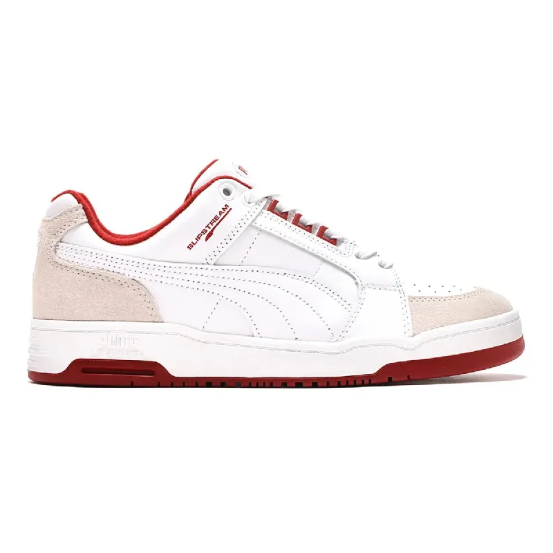 Men's Oxford shoes with a buckle closure and a pointed toePuma Men's Slipstream Lo White/Burgundy