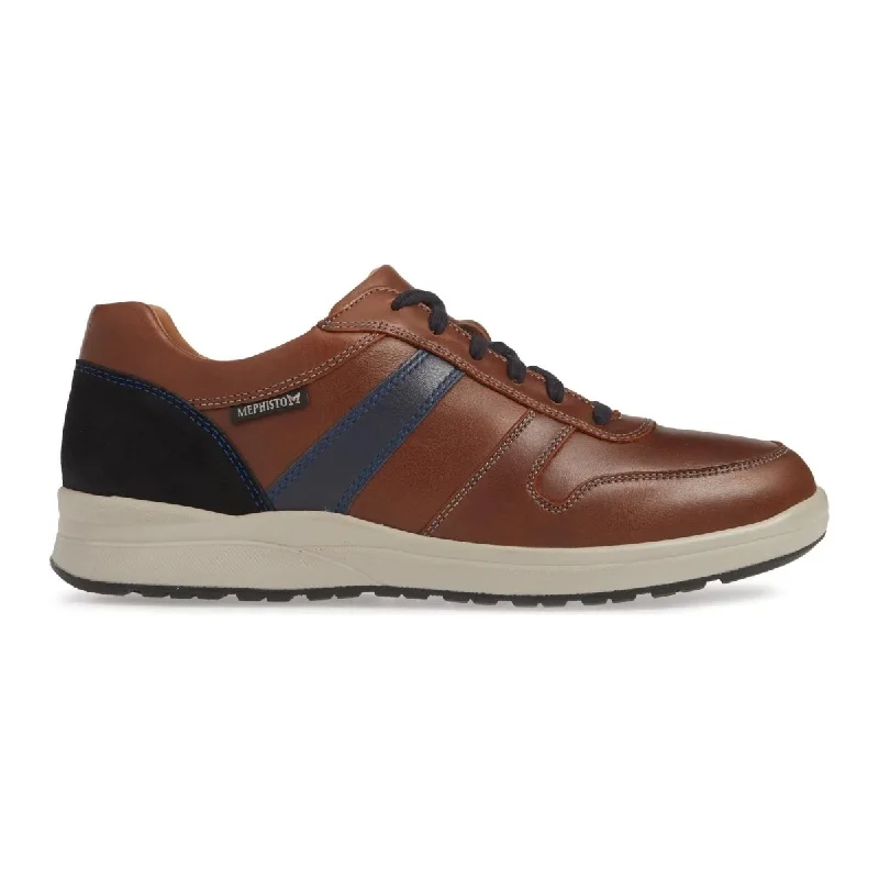 Men's Oxford shoes with a leather lining for breathabilityMephisto Men's Vito Tan/Navy Nubuck