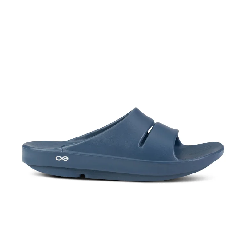 Men's sandals with a stretchy strap for a better fitOOFOS OOahh Slide - Moroccan Blue