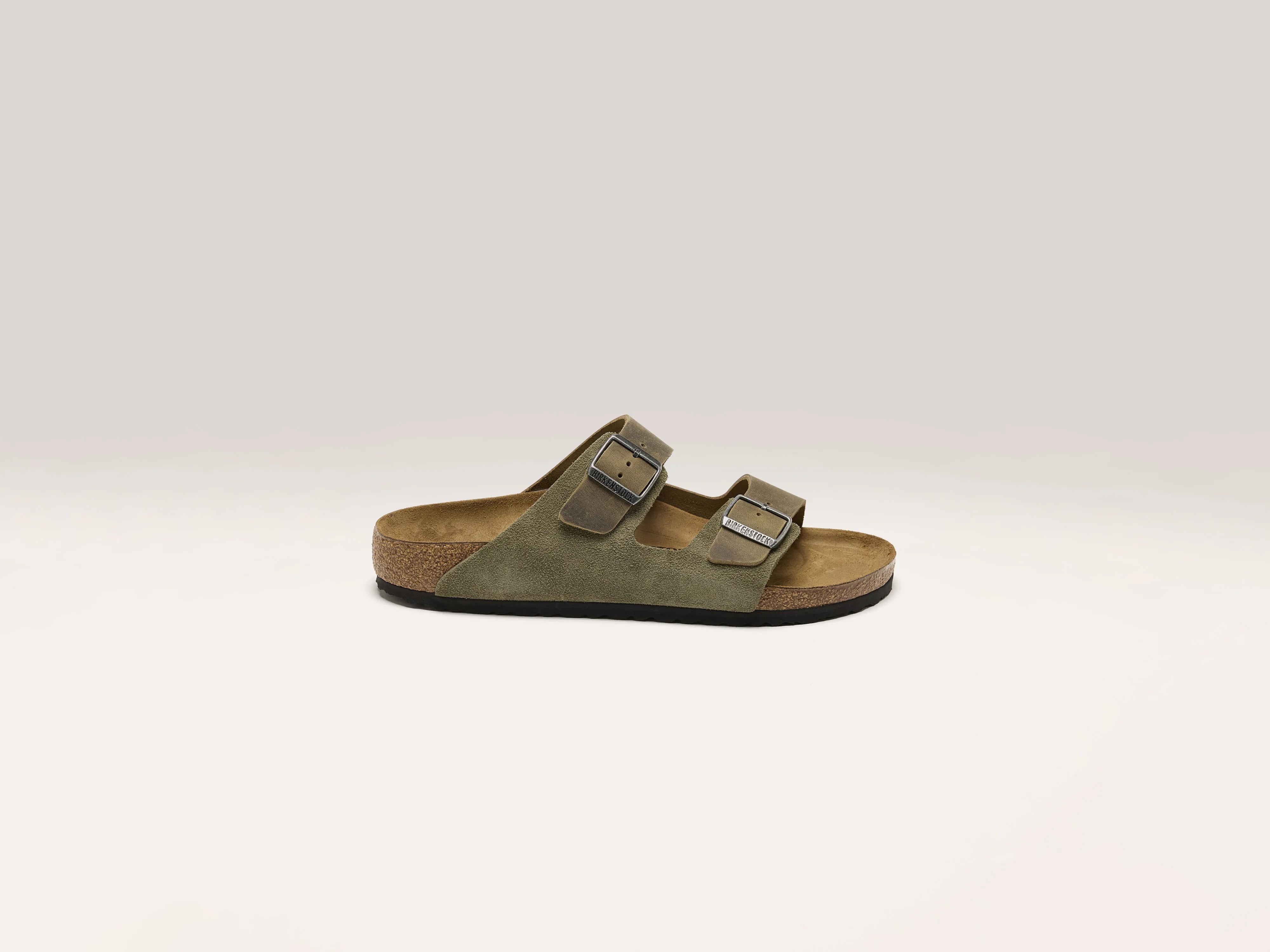 Men's sandals in a neutral color like black or brownArizona Suede Leather for Men (242 / M / THYME)