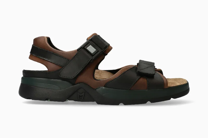 Men's sandals with a wide strap for supportShark Fit - Dark Brown