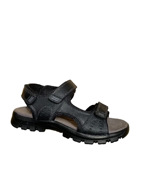 Men's sandals with a leather lining for comfortFlorida Black Leather