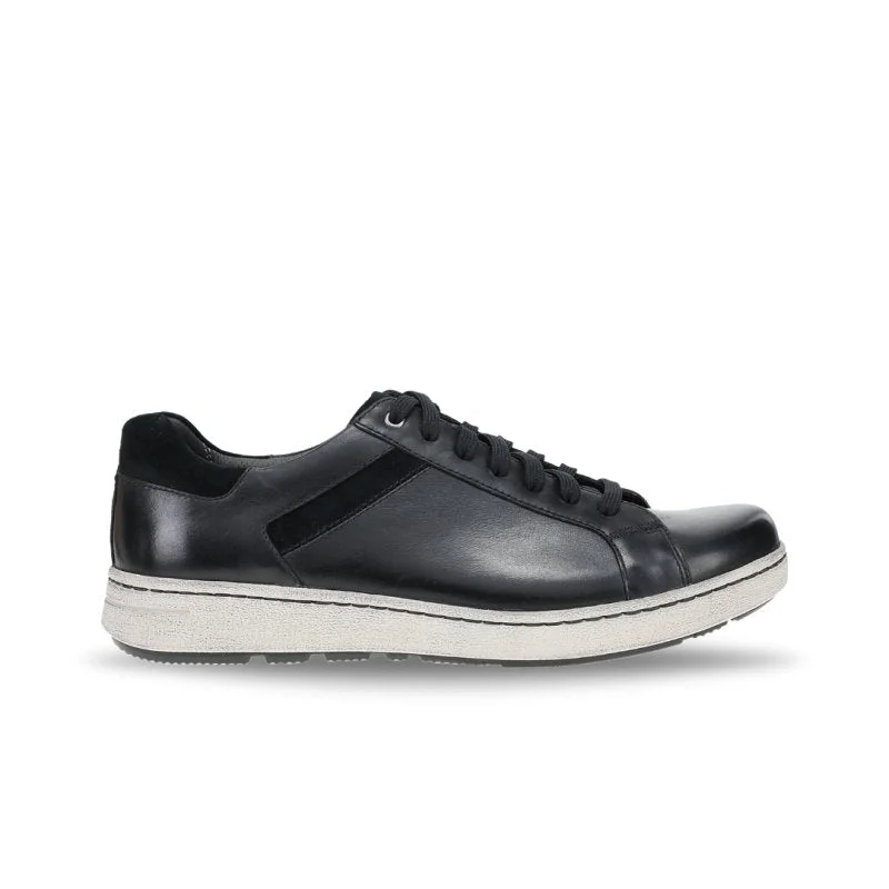 Men's Oxfords with a perforated leather strap for ventilationDansko Men's Trevor - Black Burnished Calf