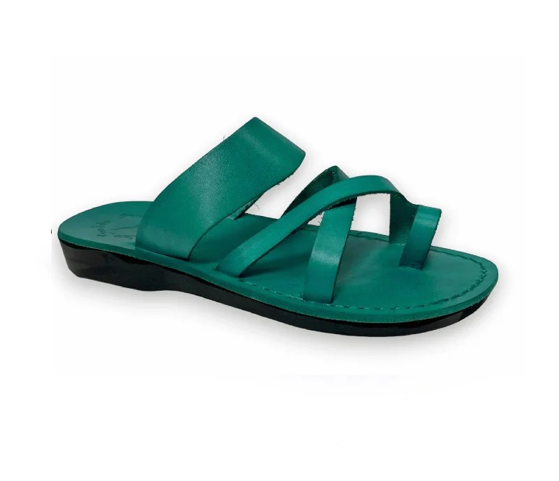 Men's sandals with a pointed toe for a stylish lookThe Good Shepherd - Leather Toe Loop Sandal | Turquoise