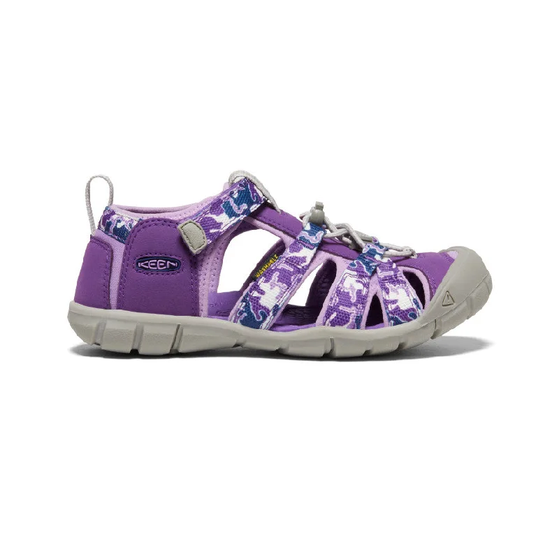 Men's sandals with a perforated leather upper for ventilationBig Kids' Seacamp II CNX  |  Camo/Tillandsia Purple