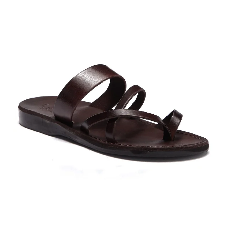 Men's sandals with a buckle closureExodus - Leather Strappy Sandal | Brown