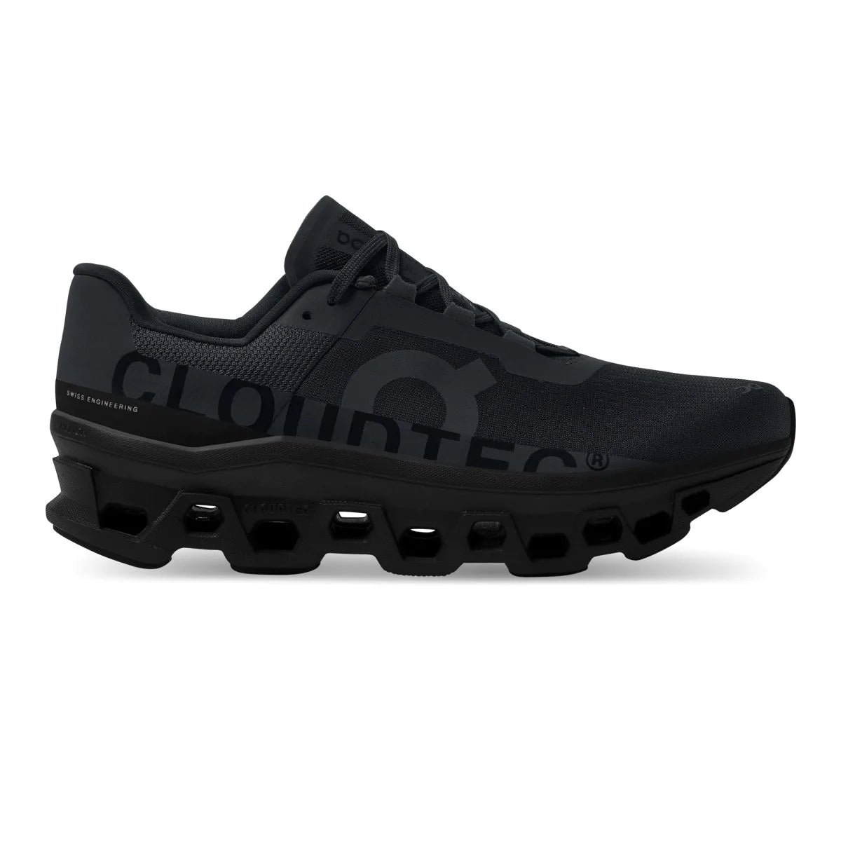 Men's Oxford shoes with a decorative inlay on the toeOn Running Men's Cloudmonster All Black