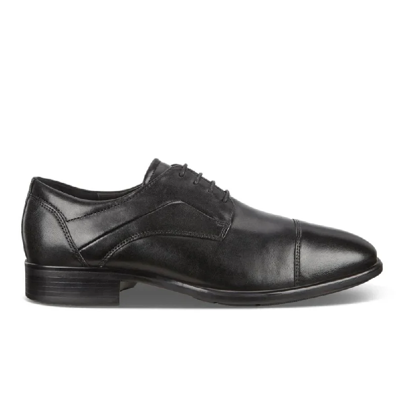 Men's Oxford shoes with a shock - absorbing insole and a leather liningEcco Men's Citytray Derby - Black