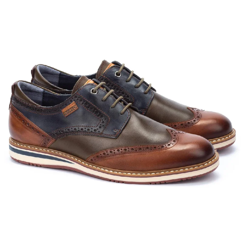 Men's Oxfords with a perforated leather strap for ventilationPikolinos Avila Brandy Leather Shoe (Men's)