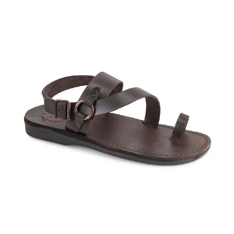 Men's sandals with a decorative buckle or charmGabriel - Leather Toe Loop Sandal | Brown