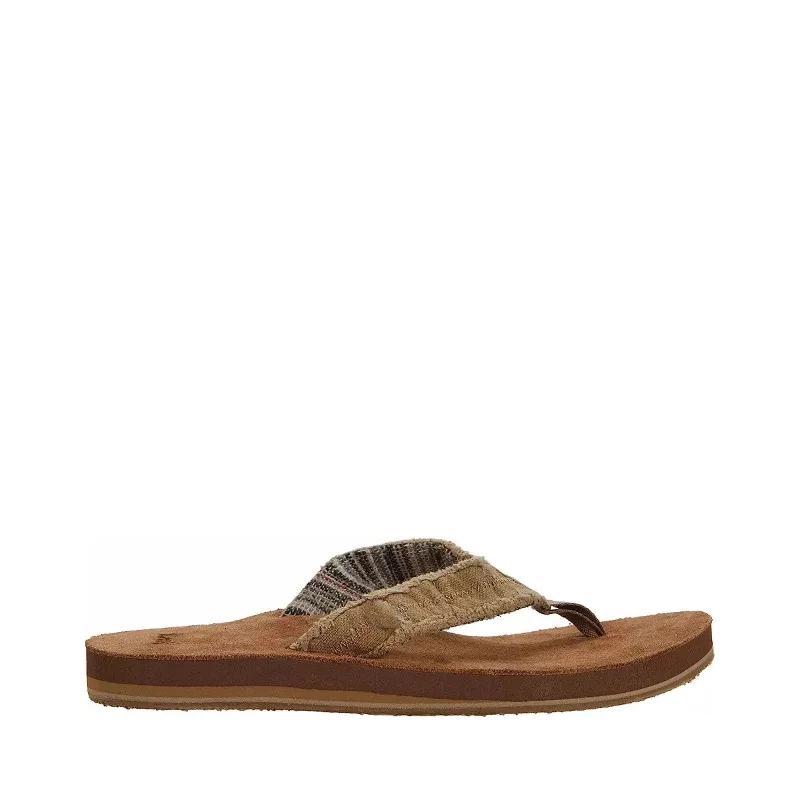 Men's sandals with a toe post designMen's Shoes Sanuk FRAID NOT SOFT TOP Casual Flip Flop Sandals 1116736 NATURAL