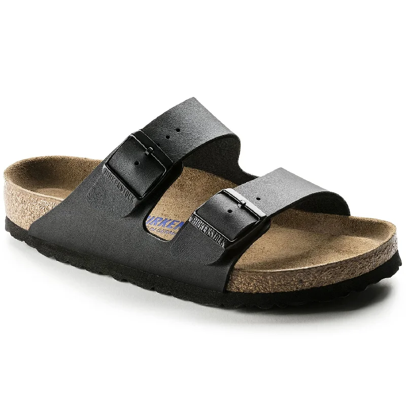 Men's leather sandals with an adjustable strapArizona SFB - Black