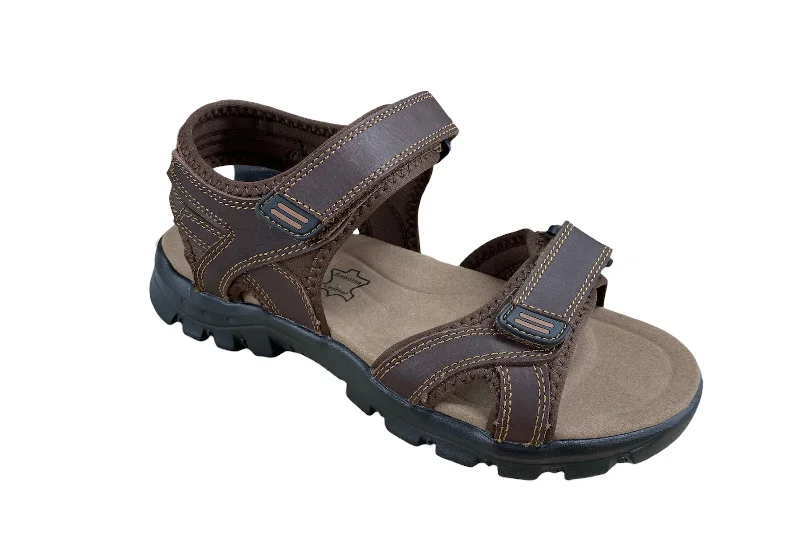 Waterproof men's sandals for water activitiesDaytona Brown Leather