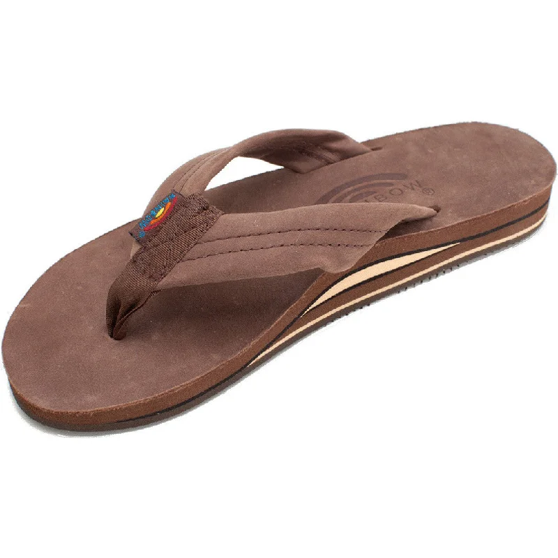 Men's sandals with a cushioned footbedRainbow Sandals Men's Double Layer Expresso Premier Leather with Arch Support  302ALTS0EXPRM