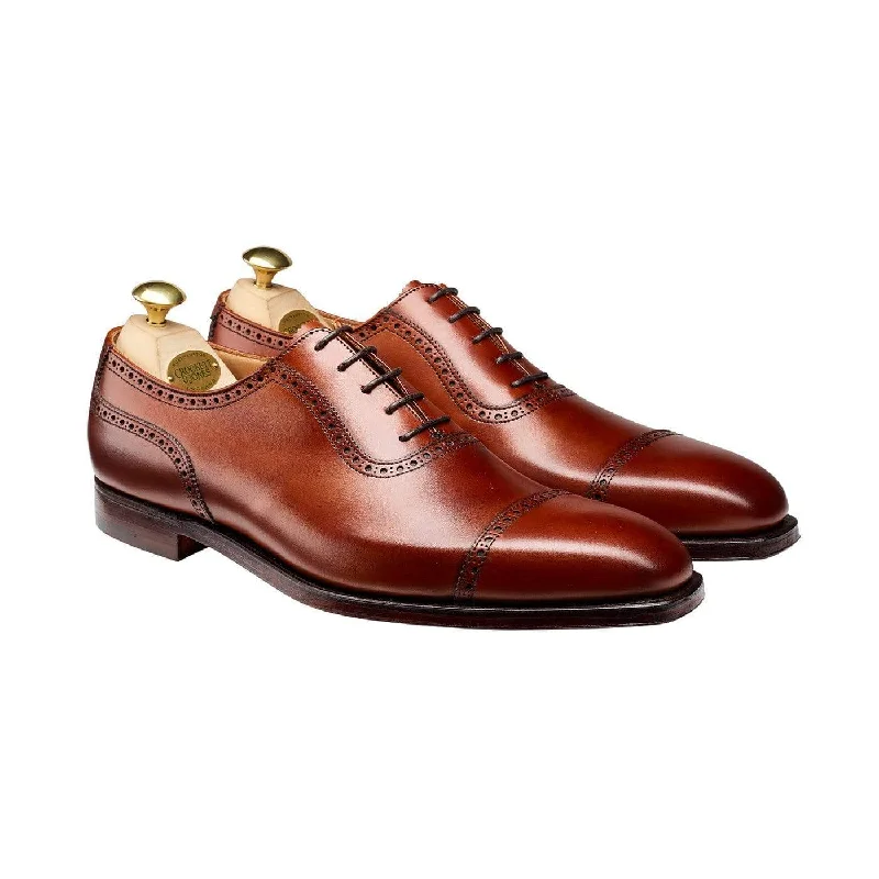 Men's Oxford shoes with a smooth leather upper and a leather soleWestbourne Chestnut Burnished Calf