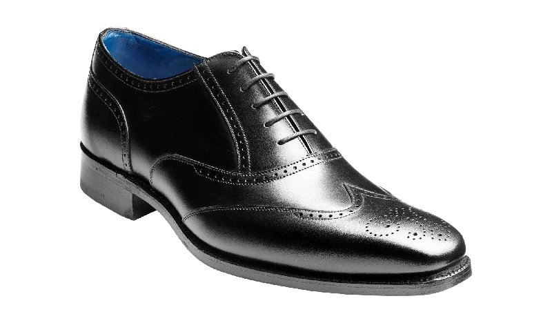 Men's Oxford shoes with a padded insole for all - day comfortJohnny - Black Calf