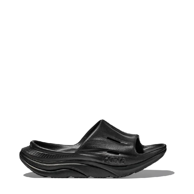 Men's sandals with a decorative buckle or charmHoka Ora Recovery Slide 3 Sandal in Black