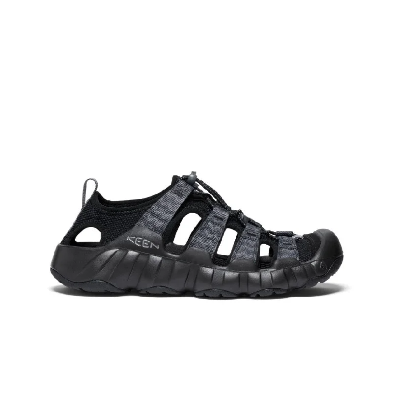 Men's leather sandals with an adjustable strapMen's Hyperport H2 Sandal  |  Black/Steel Grey