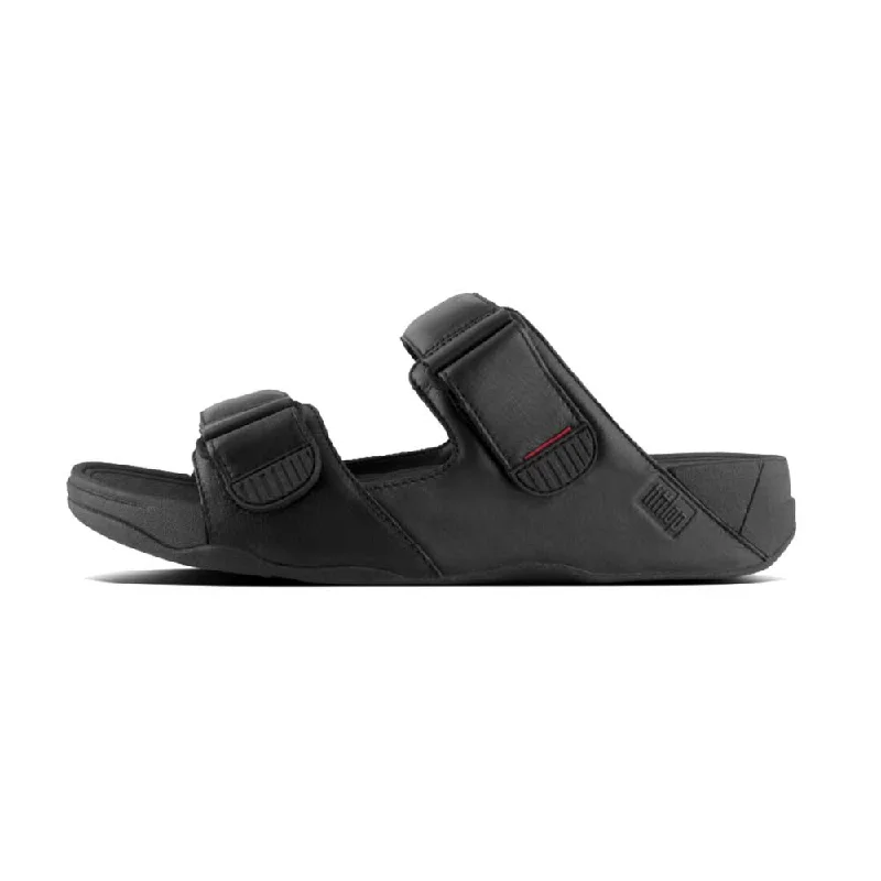 Men's sandals with a buckle closureFitFlop Men's Gogh Moc Slide Sandals - Black