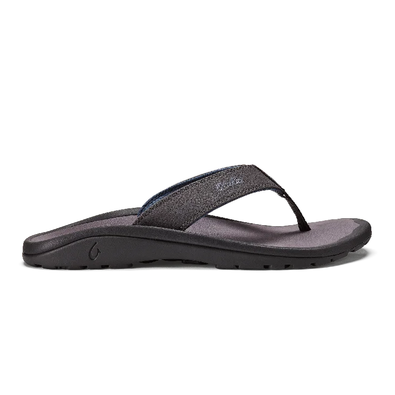 Men's leather sandals with an adjustable strap‘Ohana - Pavement