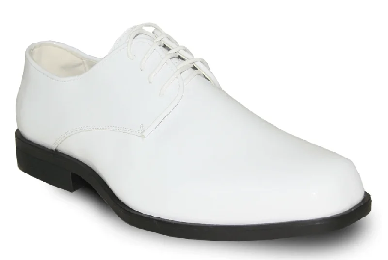 Men's Oxford shoes with a shock - absorbing insole and a leather liningBravo Tux 1 Formal, White Patent