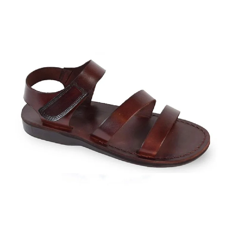 Men's sandals with a leather lining for comfortJared - Leather Velcro Strap Sandal | Brown