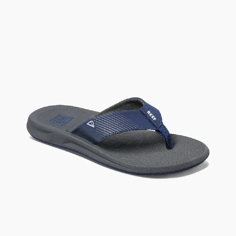 Men's sandals with a rubber sole for tractionReef Phantom II Sandals - Grey Navy Blue