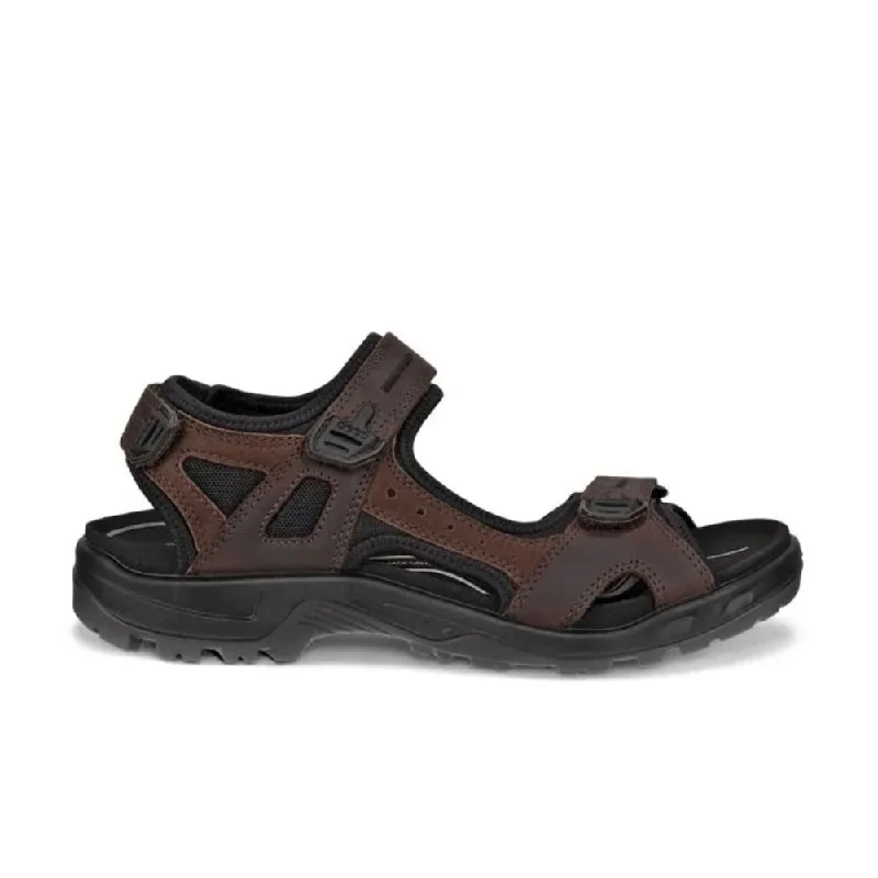 Men's sandals with a perforated leather upper for ventilationEcco Men's Yucatan Sandal - Mocha