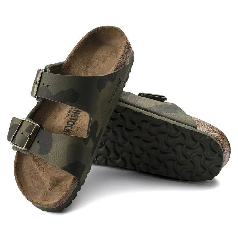 Men's sandals with a wide strap for supportBirkenstock - Arizona Birko Desert Soil Camo Green