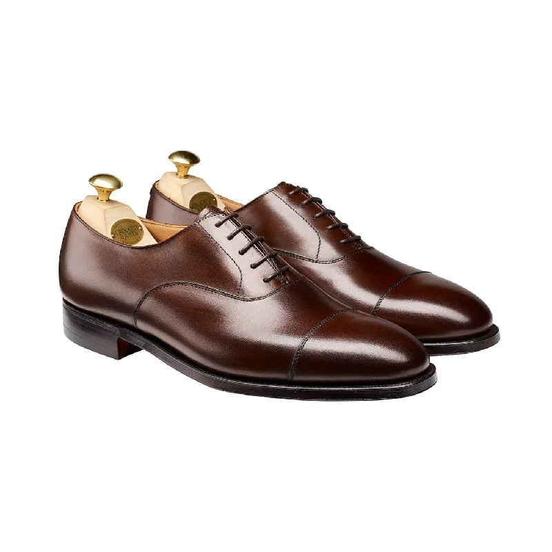 Men's Oxford shoes with a double - buckle strapConnaught Dark Brown Burnished Calf