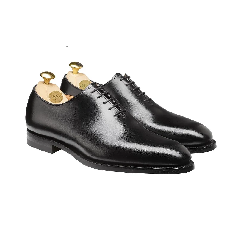 Men's Oxford shoes with a decorative inlay on the toeGoodwood Black Calf