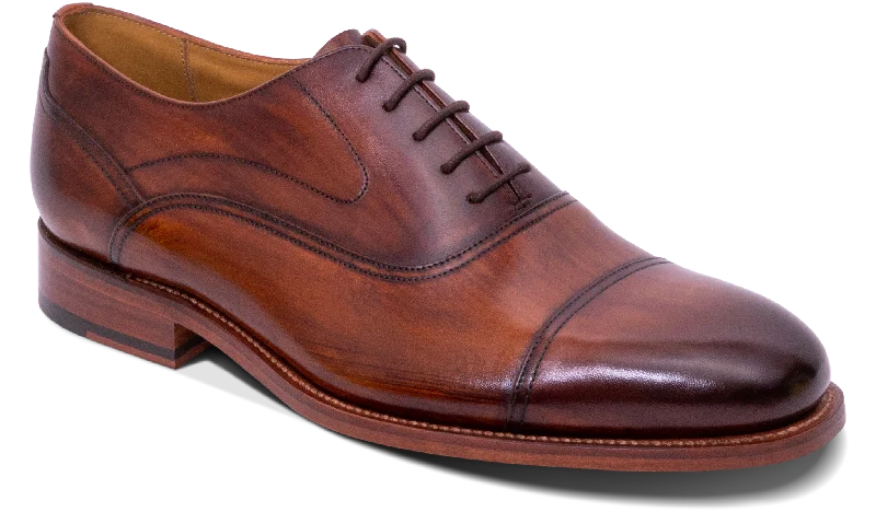 Men's Oxford shoes with a polished leather finishCherwell-Hand Brushed Brown