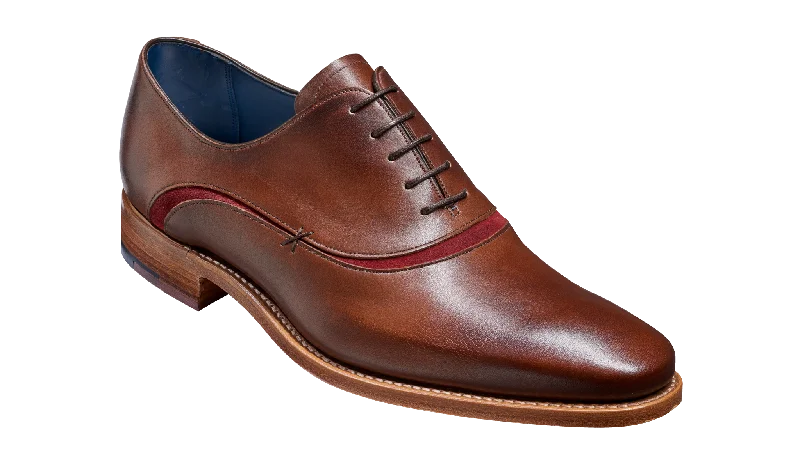 Men's Oxford shoes with a padded insole for all - day comfortEmerson - Walnut Burgundy Suede