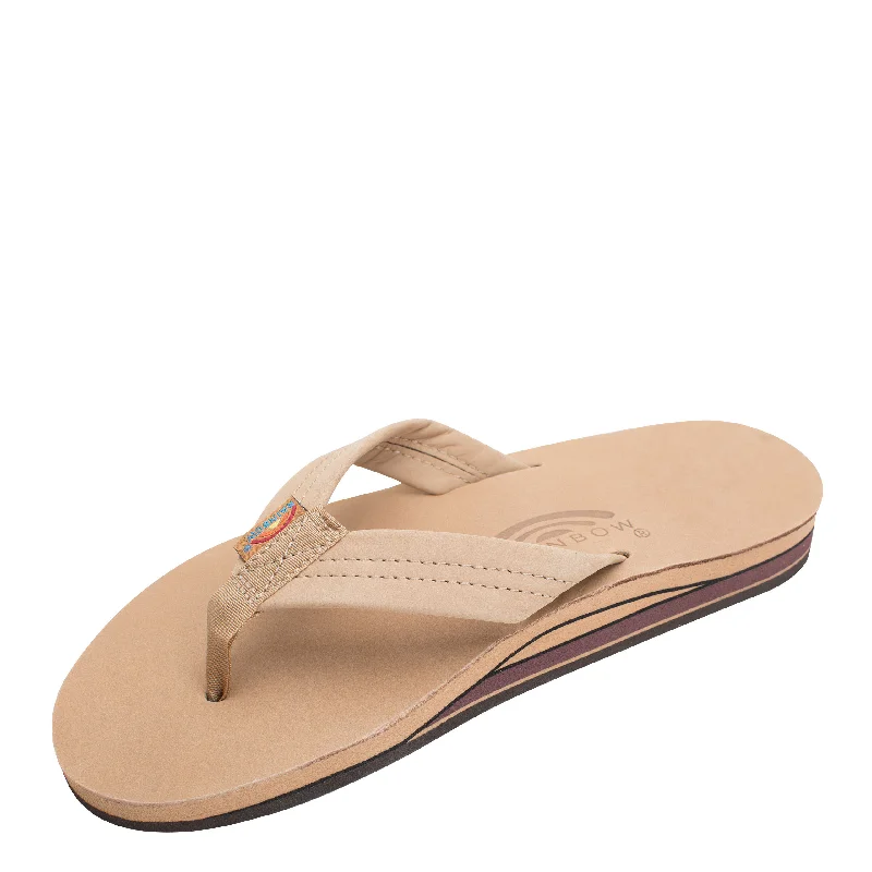 Men's sandals with a contrast stitching detailMEN'S DOUBLE LAYER