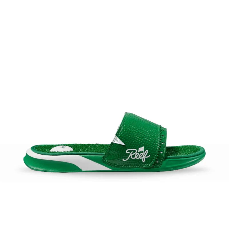 Men's sandals with a decorative buckle or charmReef Men's Mulligan Slide - Links