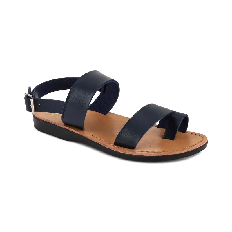 Men's sandals with a toe post designCarmel Vegan - Leather Alternative Sandal | Blue